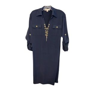 Michael Kors Womens XS Back With Gold Lace Chain Professional Office